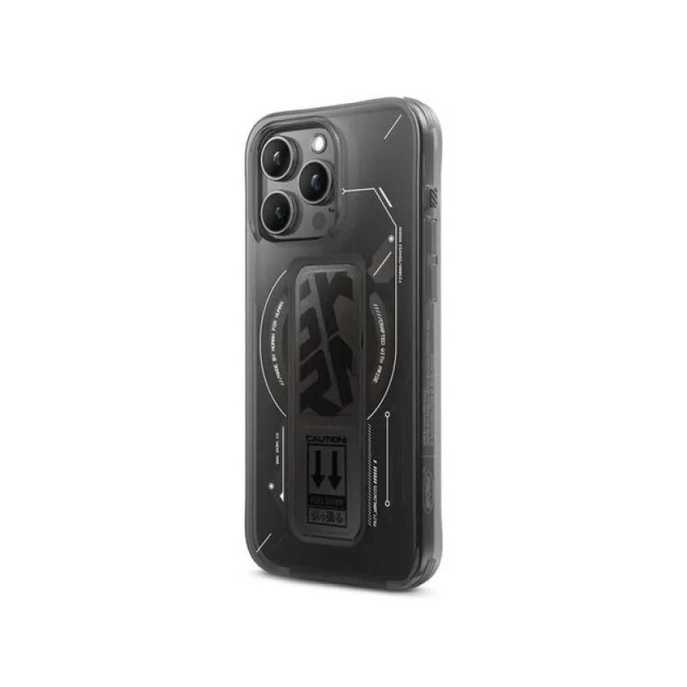 Skinarma iPhone 15 Pro Max Helio Magsafe Grip-Stand Cover - Black - Tashqila Skinarma iPhone 15 Pro Max Helio Magsafe Grip-Stand Cover - Black - Tashqila